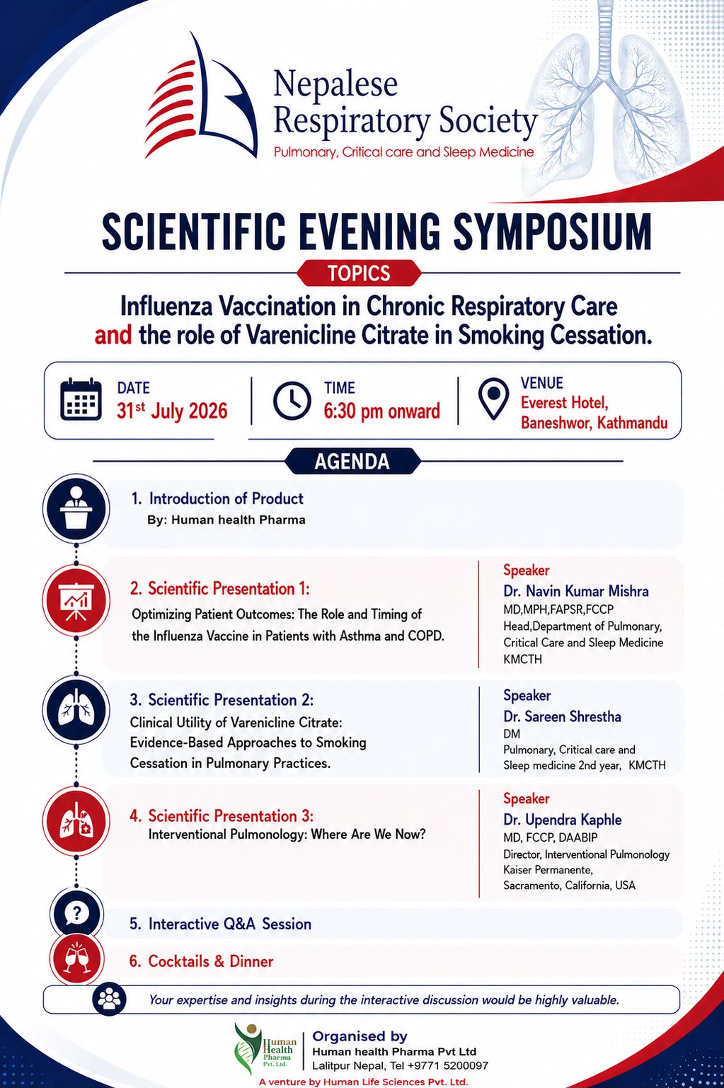 Scientific Evening Symposium (31st July 2026)